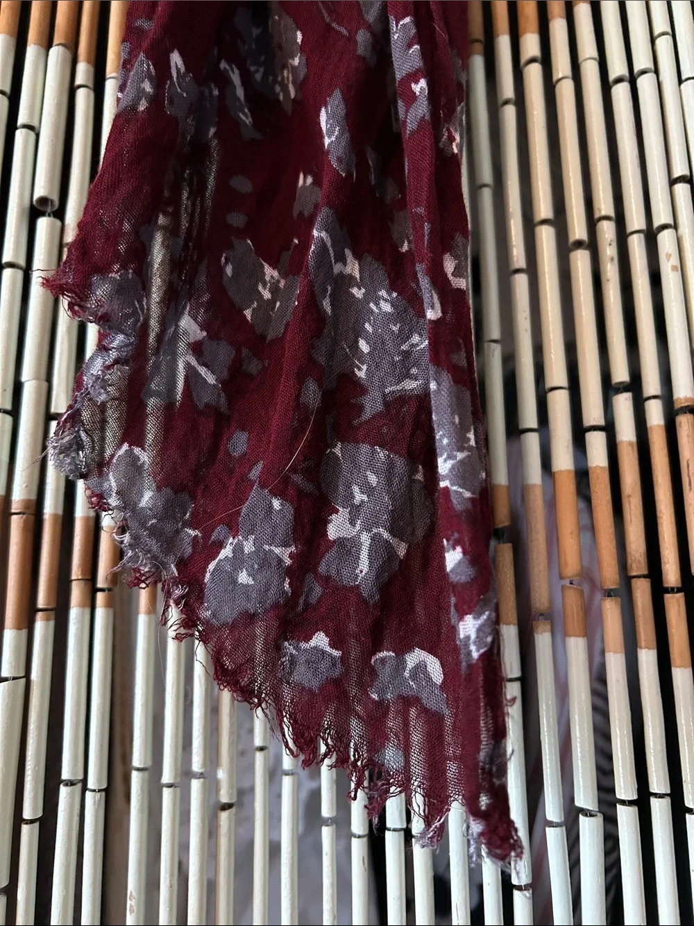 Banana Republic Burgundy Floral scarf, wrap